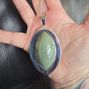 Discontinued Evil Pawn Jewelry Fyglia Necklace In Green Aventurine